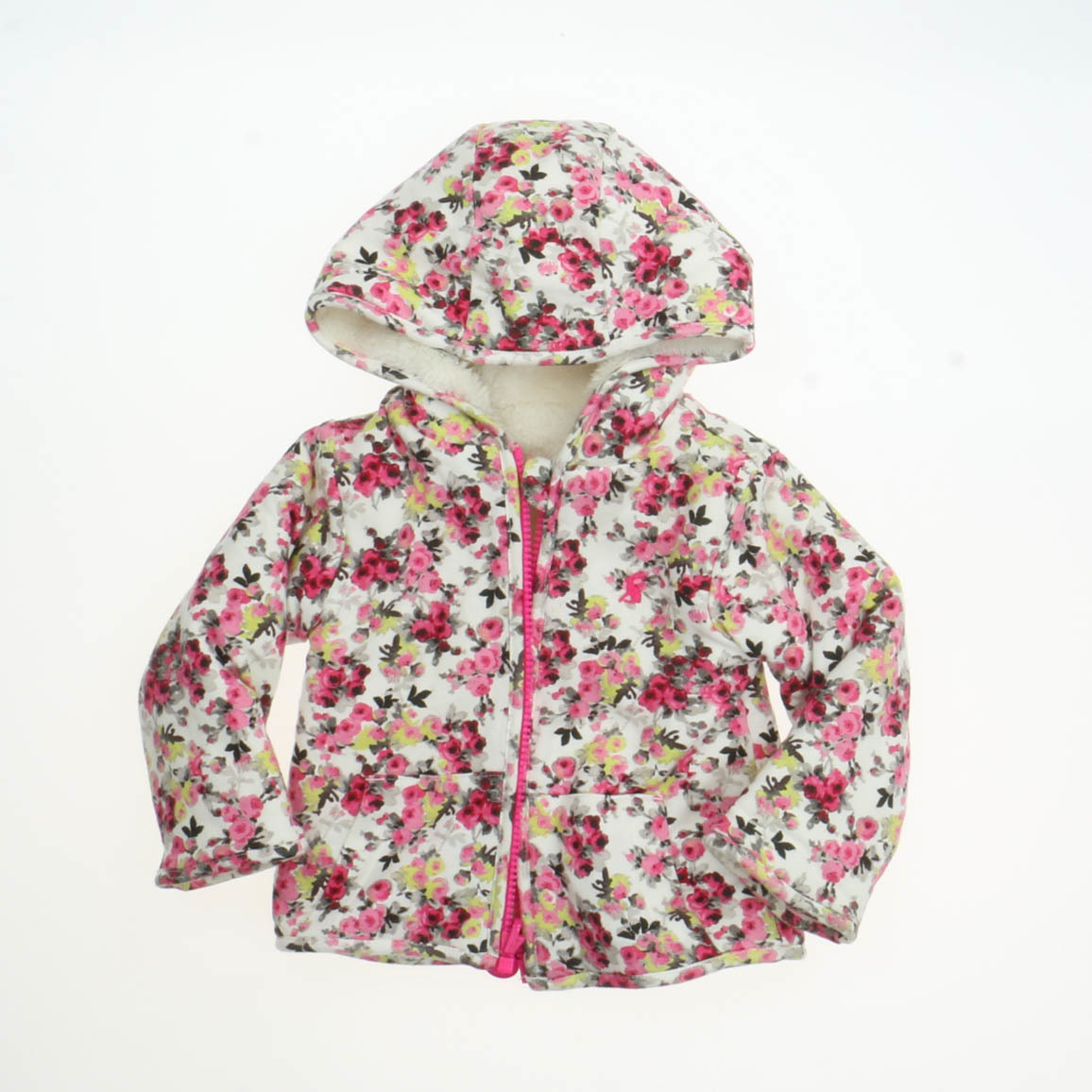 Joules Girls White | Pink Jacket Size: 6-9m